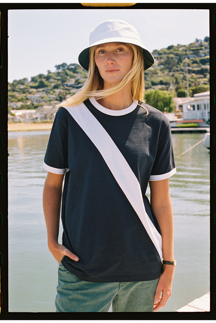 Navy Sash Rowing T-Shirt
