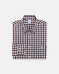 Navy & White Mini-check Sport Shirt - Trim Fit