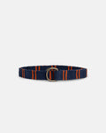 Navy with Orange Regimental Stripe D-Ring Belt