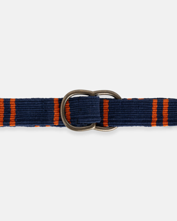 Navy with Orange Regimental Stripe D-Ring Belt