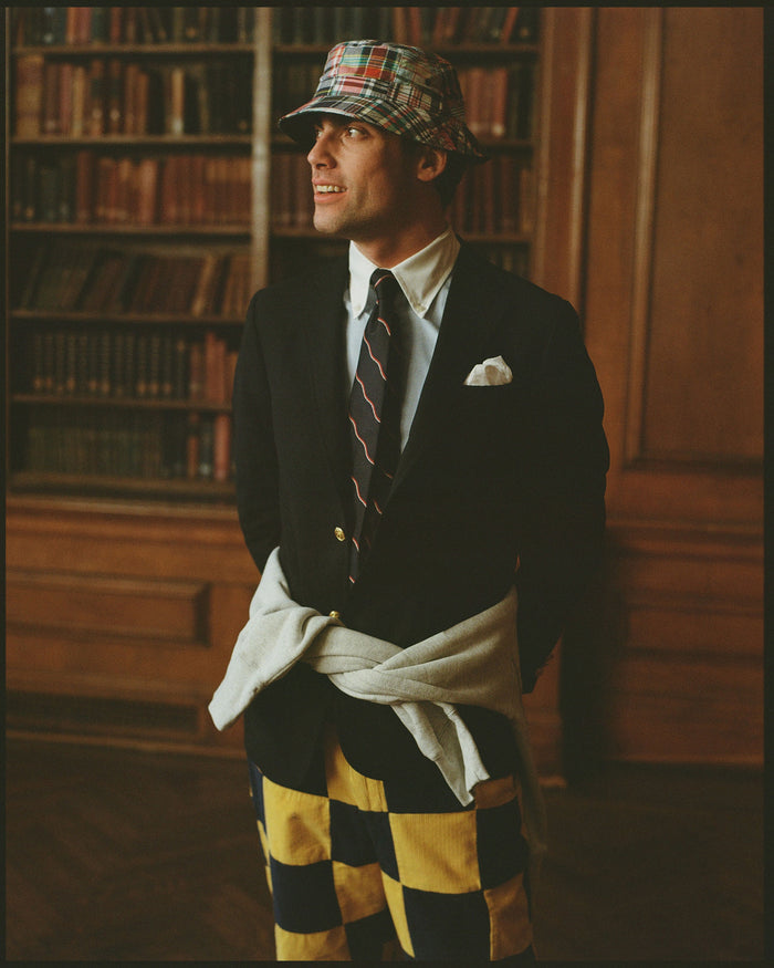 Navy & Yellow Patchwork Corduroy Pant
