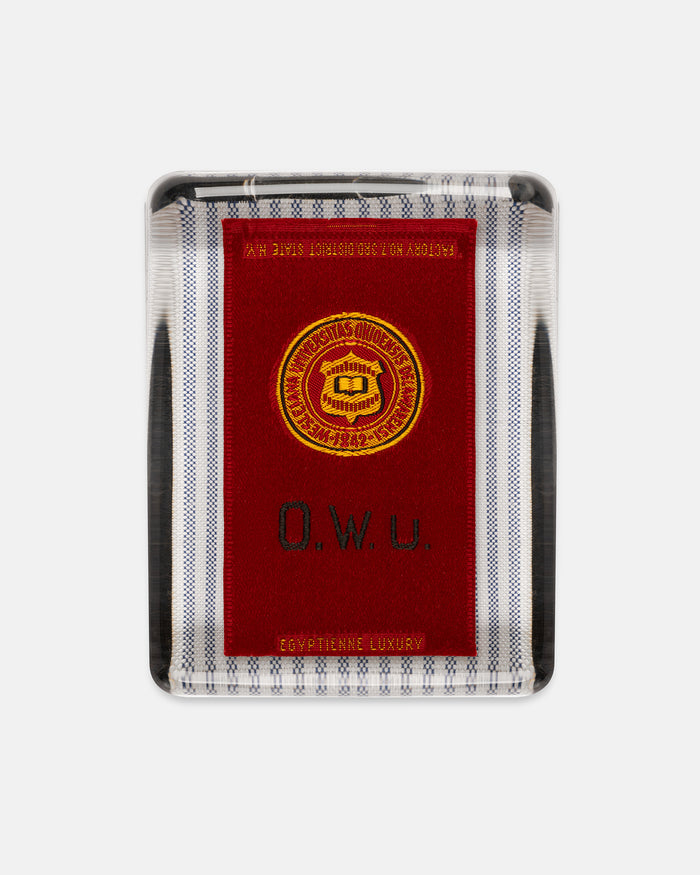 Ohio Wesleyan University Silk Paperweight