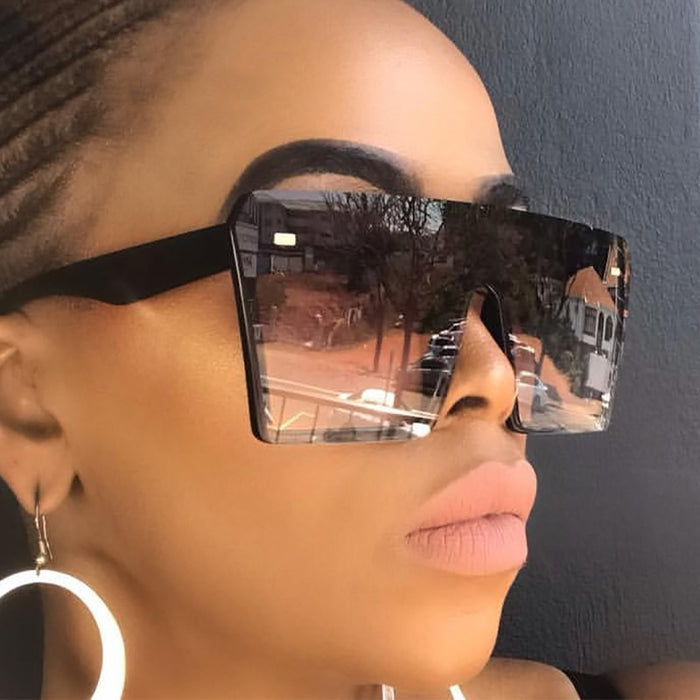 Over sized Square Sunglasses Fashion Flat