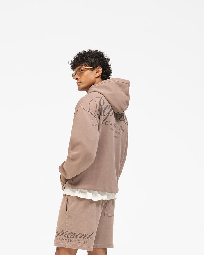 Owners Club Script Hoodie - Truffle