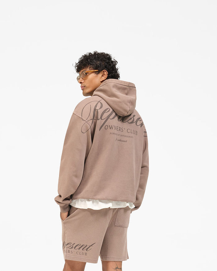 Owners Club Script Hoodie - Truffle
