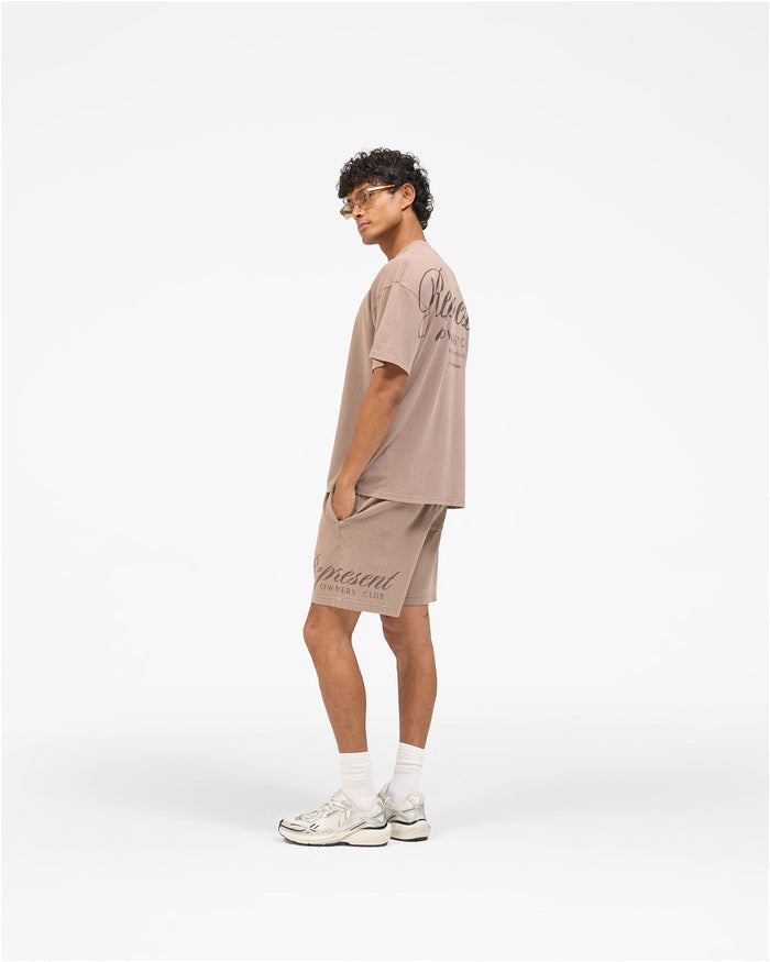 Owners Club Script Mesh Shorts - Truffle