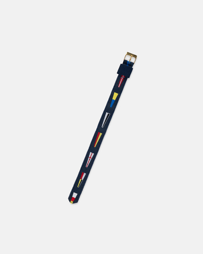 Pennant Motif Nylon Watch Strap