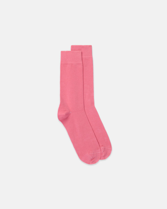 Pink Cotton Crew Socks