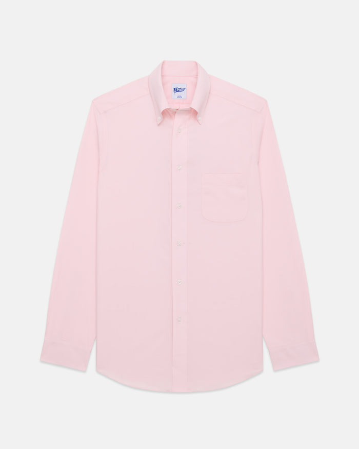 Pink Pinpoint Oxford Button Down Collar Shirt - Trim Fit