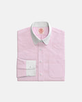 Pink Pinpoint Oxford Contrast Club Collar Custom Shirt