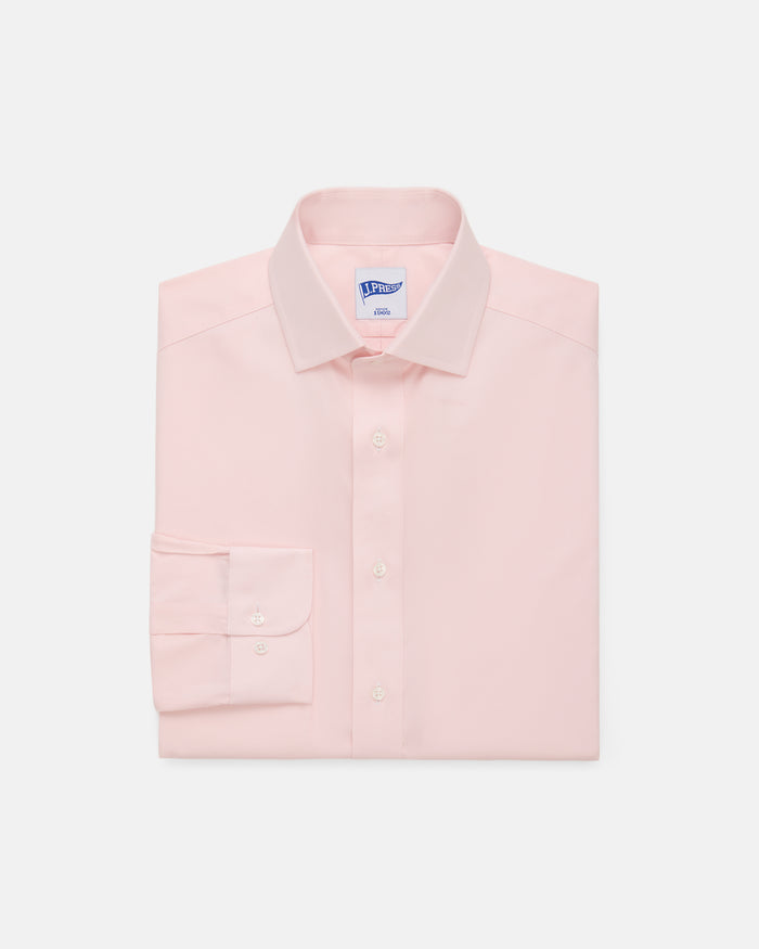 Pink Pinpoint Oxford Spread Collar Shirt - Trim Fit