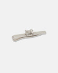 Polished Silver Plate Bulldog Tie Bar