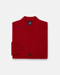 Red Lambswool Cardigan Sweater