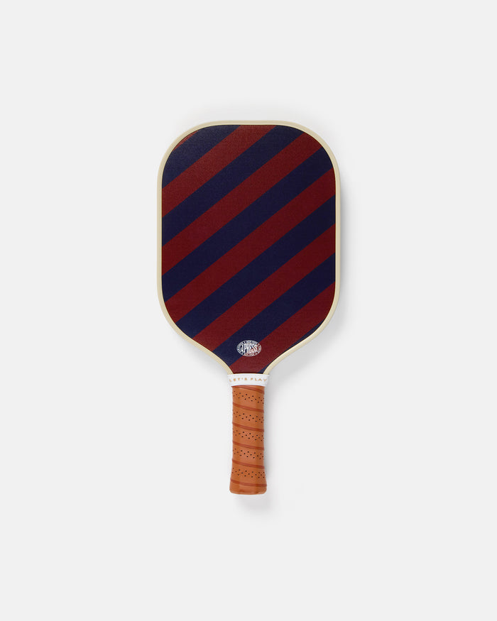 Red & Navy Household Guards Regimental Stripe Pickleball Paddle