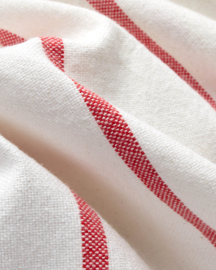 Red Woven Stripe Brushed Button Down Sport Shirt