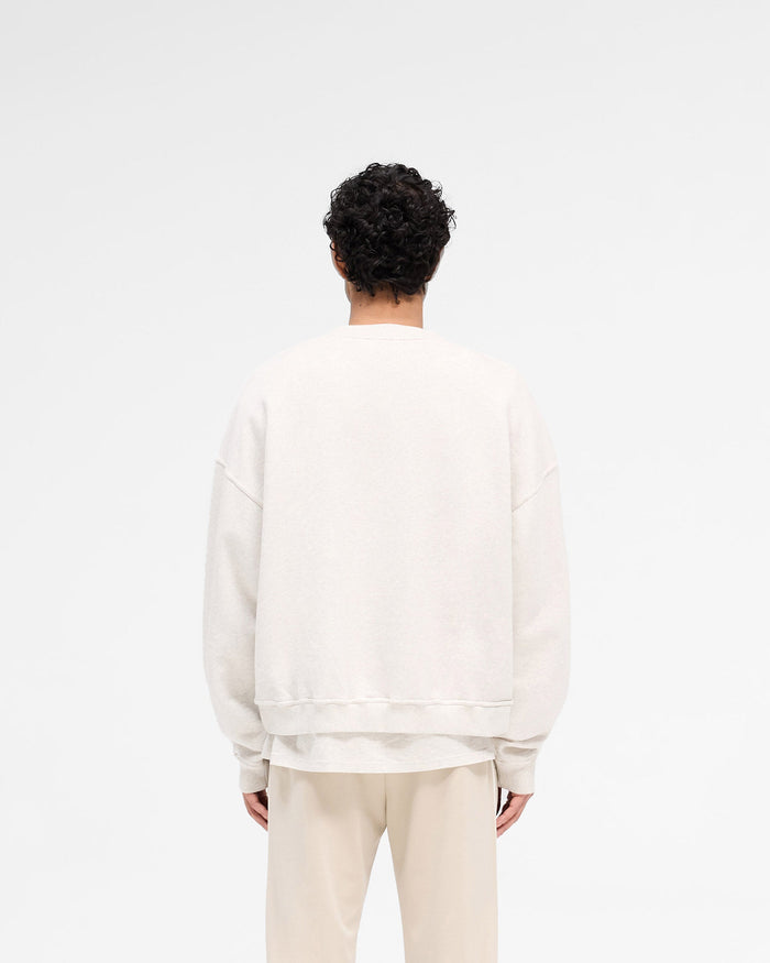Rep Applique Sweater - Cream Marl