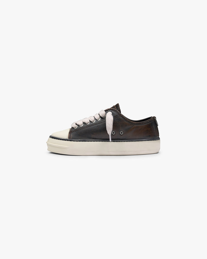 Rep-Cap Distressed Leather - Dark Brown