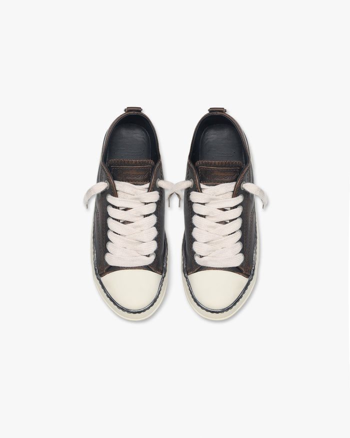 Rep-Cap Distressed Leather - Dark Brown
