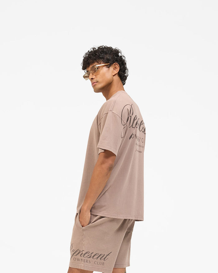 Represent Owners Club Script T-Shirt - Truffle