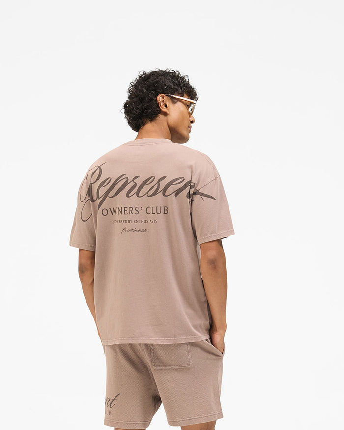 Represent Owners Club Script T-Shirt - Truffle