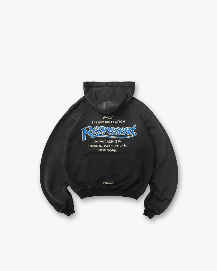 Represent Showcasing Hoodie - Stained Black