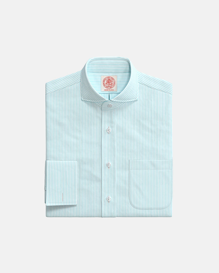 Seafoam Bengal Cutaway Collar Custom Shirt