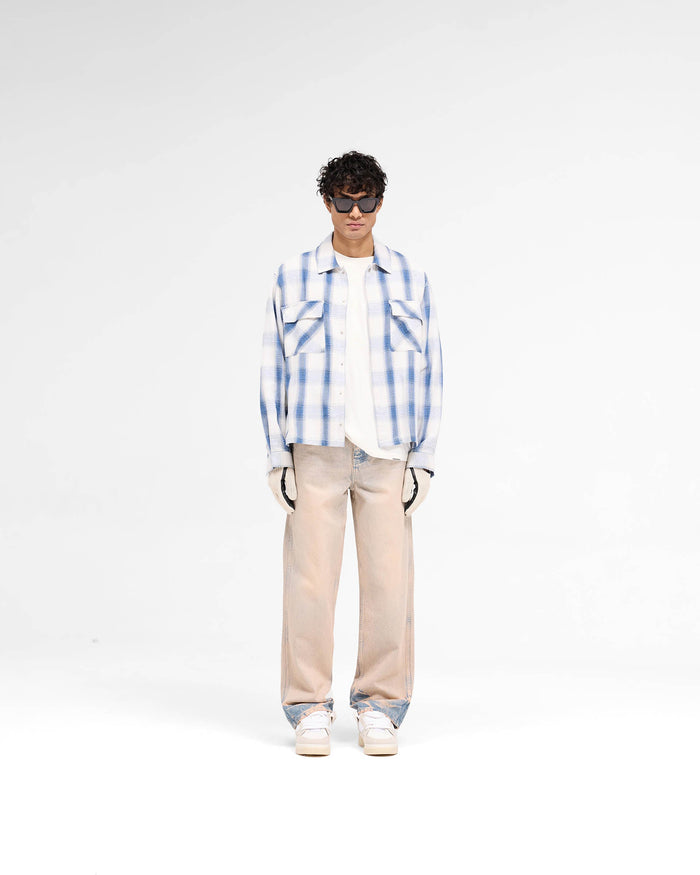 Season Flannel Shirt - Mid Blue
