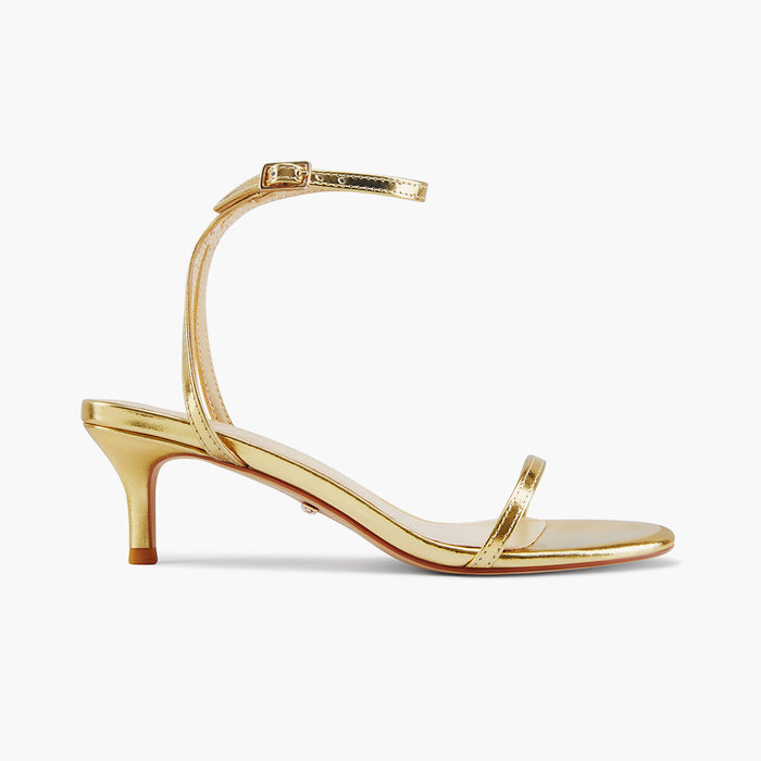 Shiloh Gold Kitten - strappy sandals