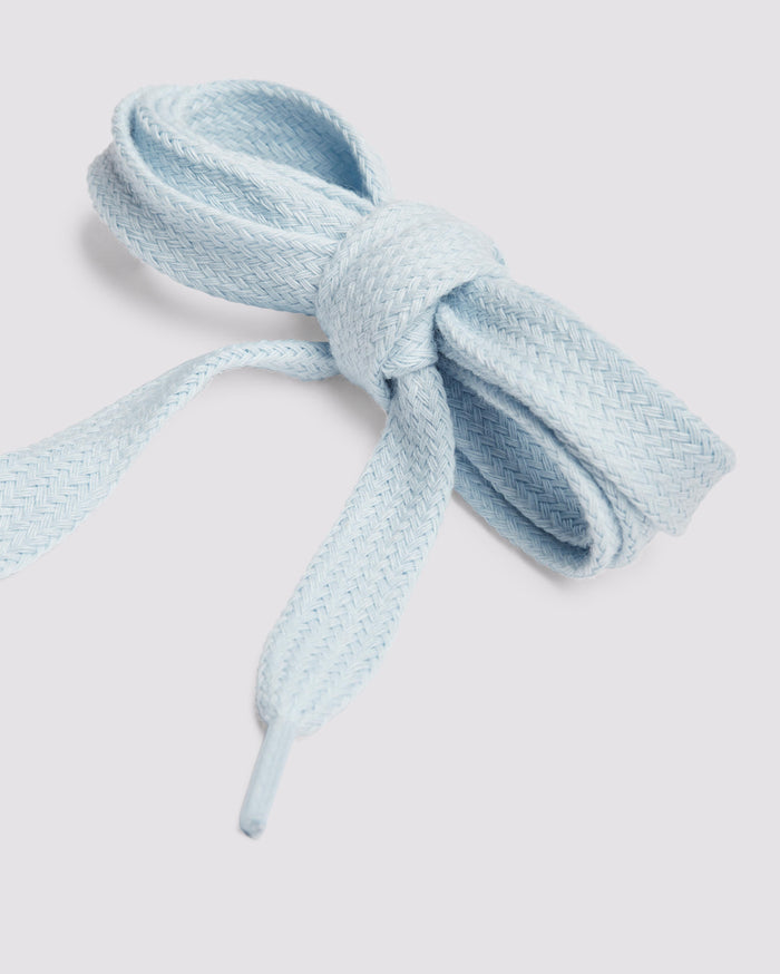 Front angle of light blue laces