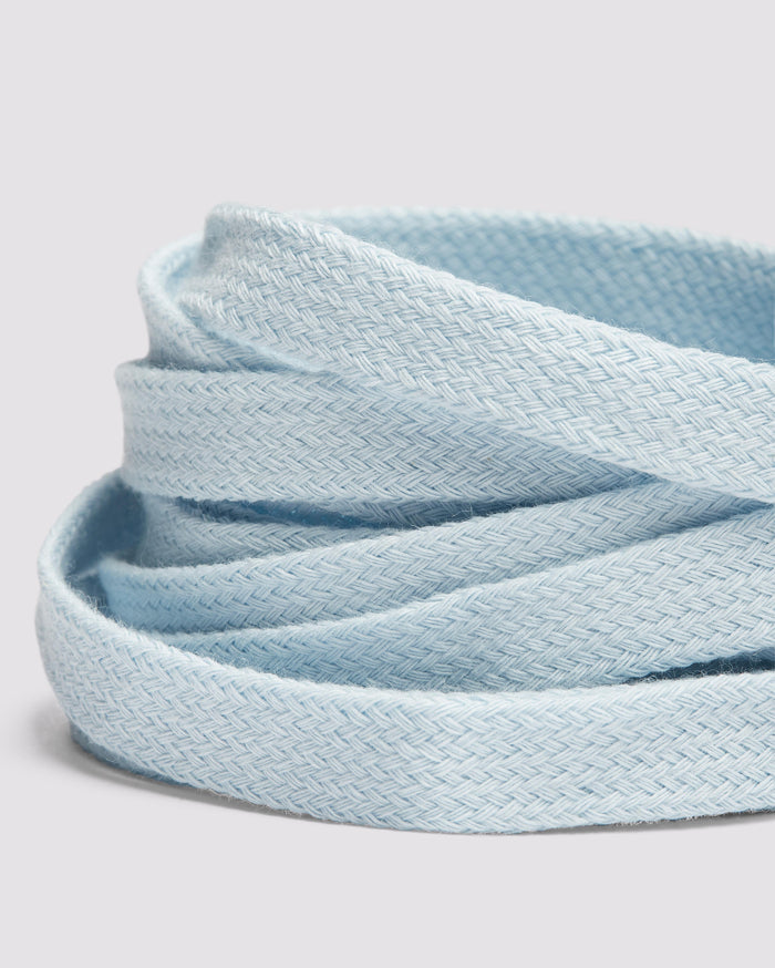 Back angle of light blue laces