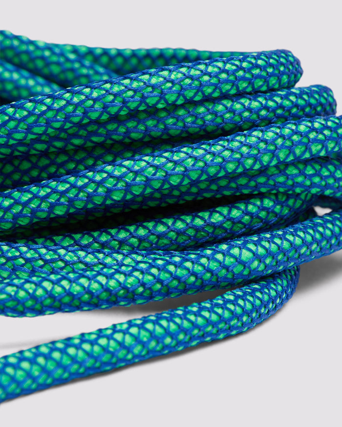 Back angle of multi blue laces