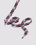 Side angle of multi fuchsia laces