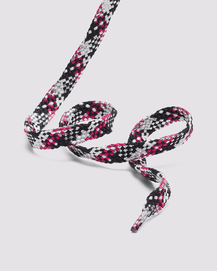 Side angle of multi fuchsia laces