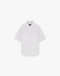 Short Sleeve Pinstripe Shirt - Grey