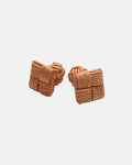 SILK KNOTS SQUARE - BROWN