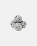 Silver Monkey's Fist Silk Knot Cufflinks