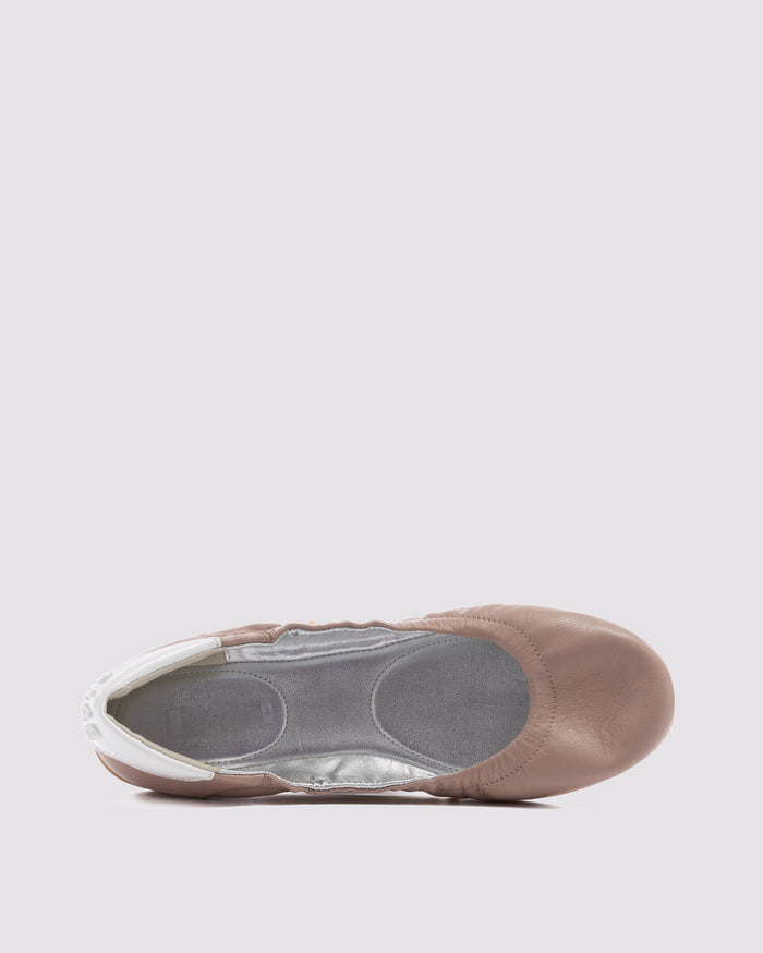 Side angle of pink flat