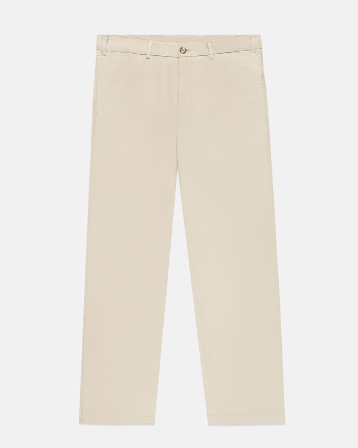Stone Cinch-Back Cotton Chino Trouser - Trim Fit