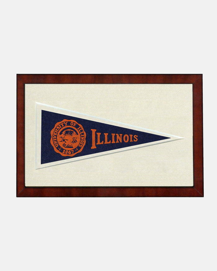 University of Illinois Framed Vintage Pennant