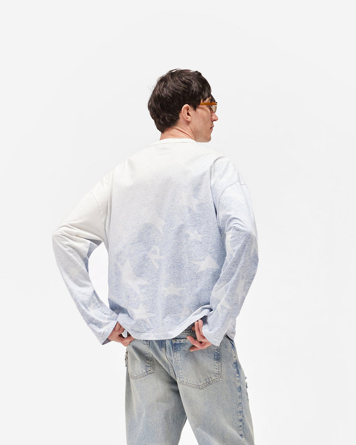 USA Long Sleeve T-Shirt - Washed Blue