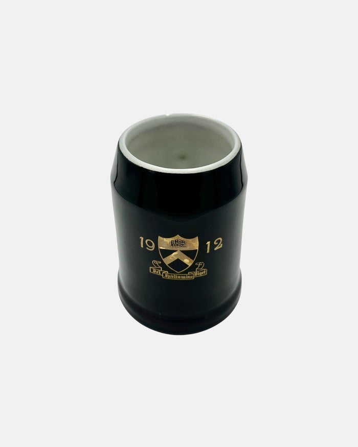 Vintage Princeton University 1912 Reunion Black Ceramic Tankard Stein Mug