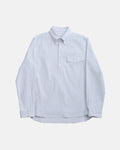 Vito's Blue & White Stripe Popover Oxford Shirt