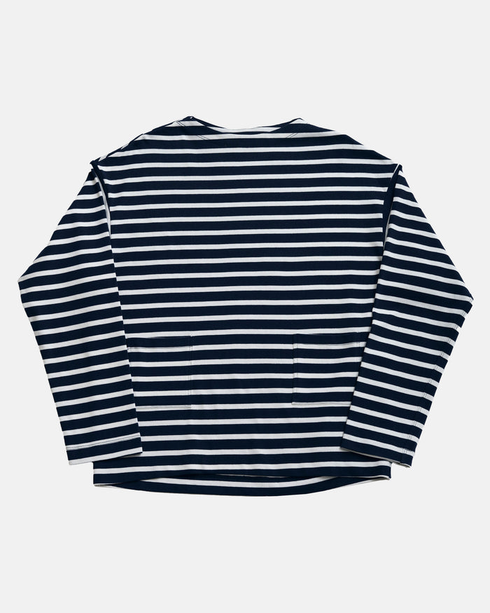 Vito's Blue & White Striped Boatneck Sweatshirt