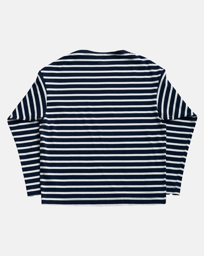 Vito's Blue & White Striped Boatneck Sweatshirt