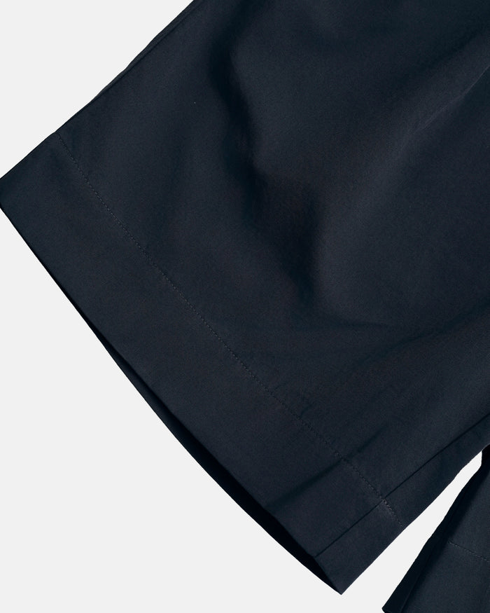 Vito's Charcoal Navy Cotton/Linen Pleated Short