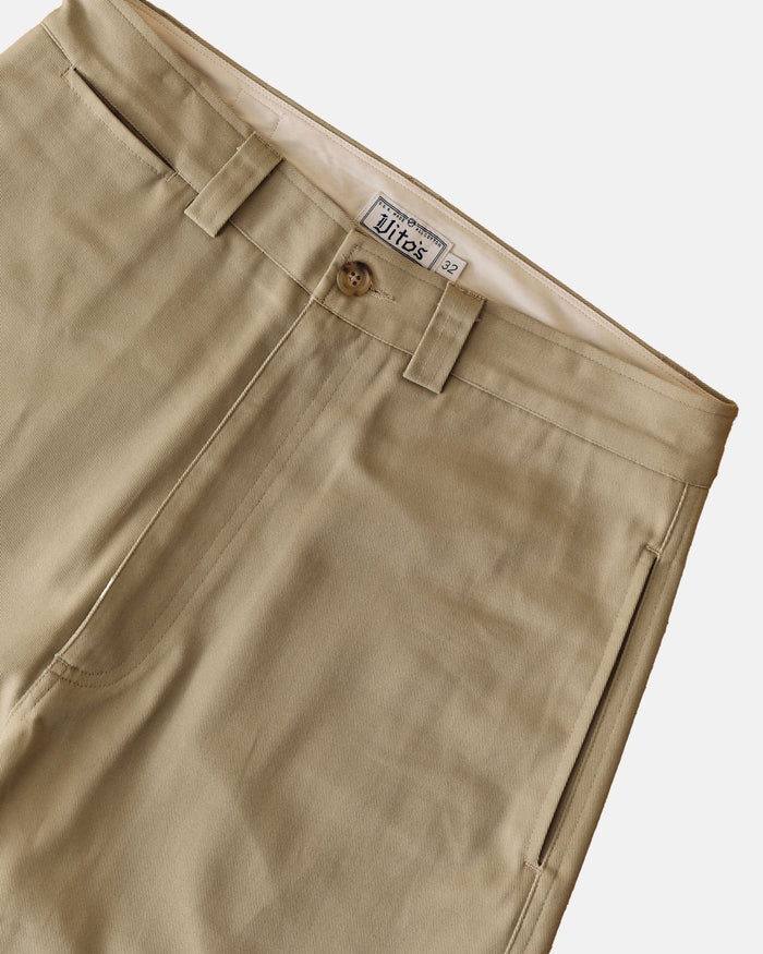 Vito's Khaki High n' Wide Pant