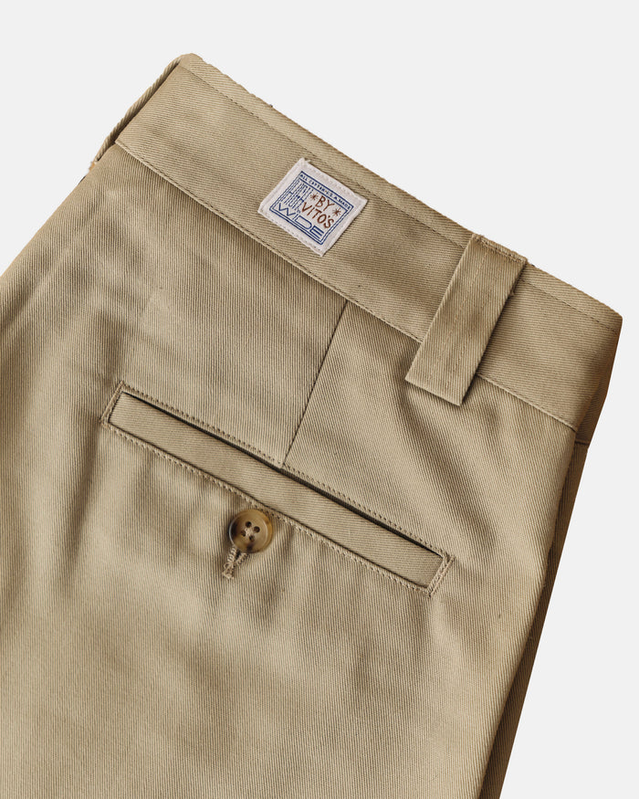 Vito's Khaki High n' Wide Pant
