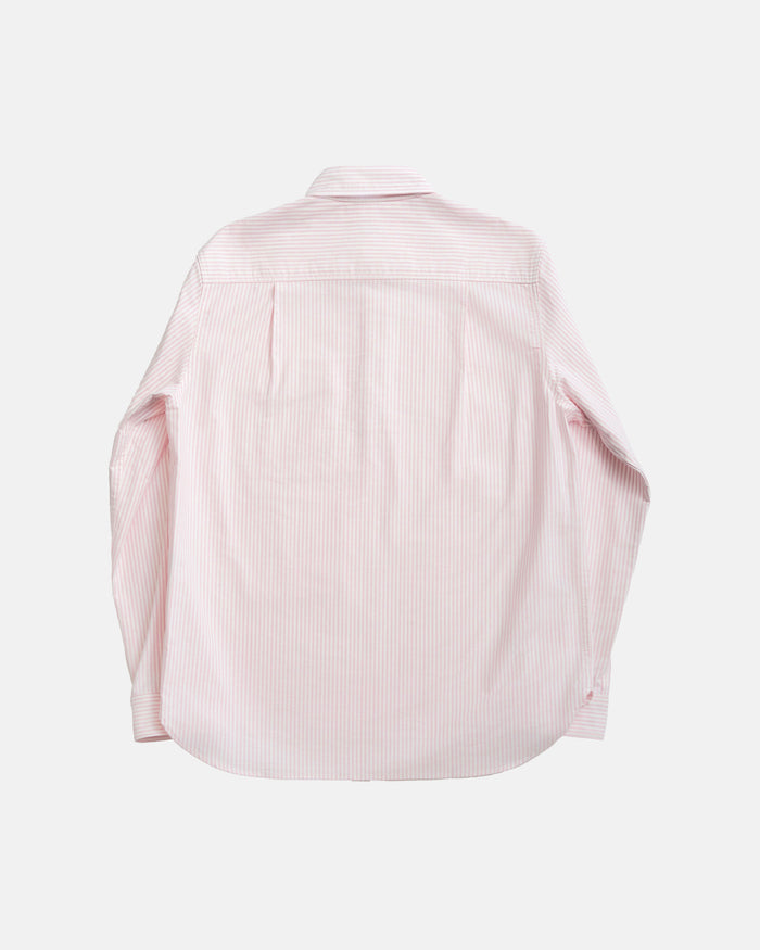 Vito's Pink & White Stripe Popover Oxford Shirt
