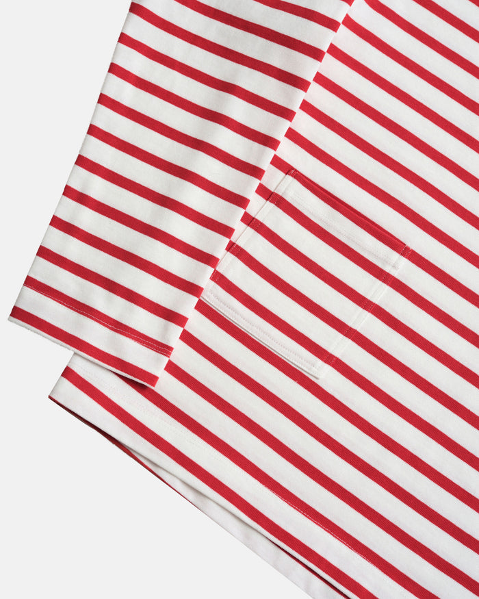 Vito's Red & White Striped Boatneck Sweatshirt