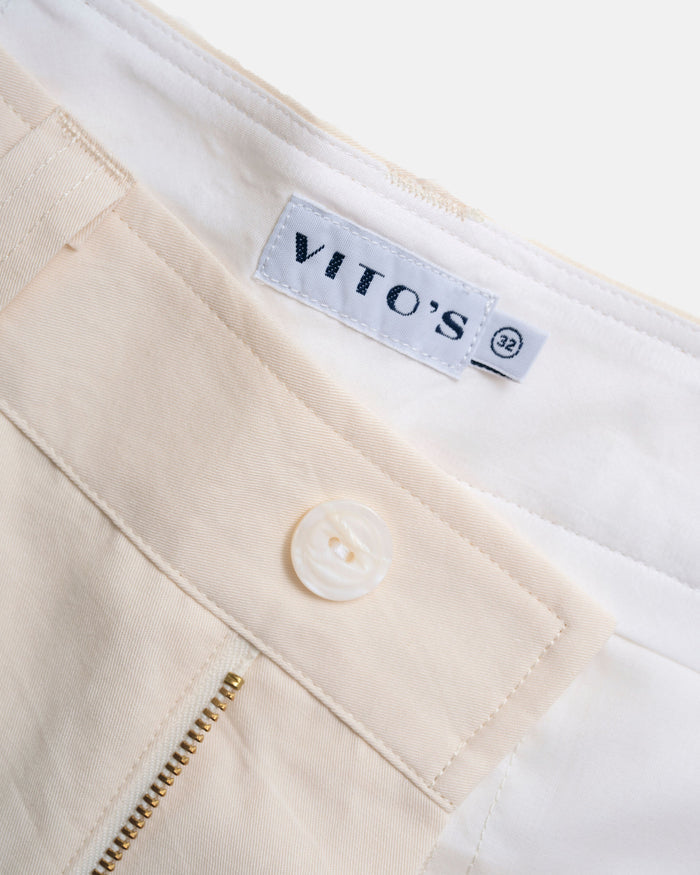 Vito's Stone Cotton/Linen High n' Wide Pant